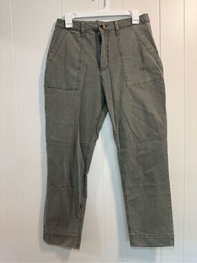 Old Navy Womans 6 Gray Cropped Cargo Loose Baggy Grunge Utility Pants Y2K